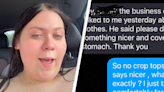 Woman shares shocking texts her boss sent about her work outfits that made her quit job