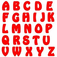 Red Alphabet Letters vector clipart image - Free stock photo - Public ...