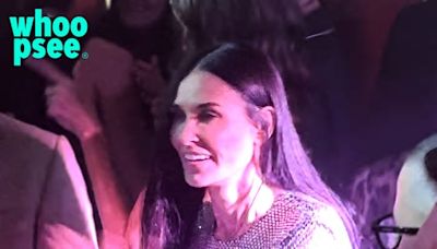 Demi Moore si scatena in pista, durante l’afterparty di Dolce&Gabbana a Milano