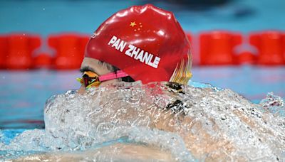 Pan Zhanle’s extraordinary anchor leg powers China to gold in mixed-medley relay