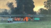 Eastbound lanes of Highway 74 in Laurinburg remain closed after fiery crash