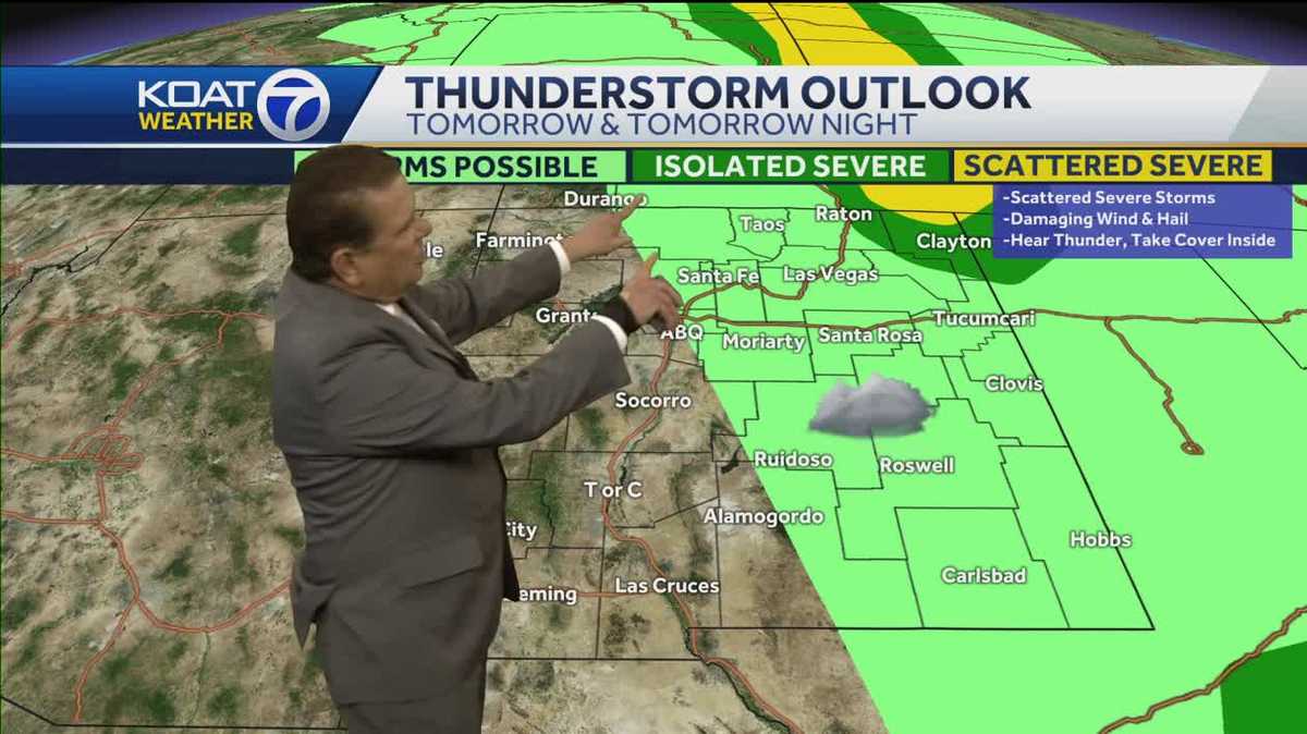 Warmer with storm threat for eastern New Mexico