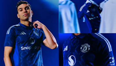 Manchester United unveil 90s-inspired blue away kit for 2024-25 – with adidas delivering bold design for Premier League & WSL giants to wear on their travels | Goal.com English Saudi Arabia