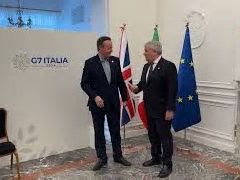 G7 Esteri, Tajani incontra David Cameron