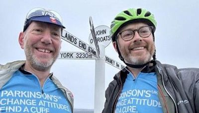 Friends cycle UK length for parents with Parkinson's