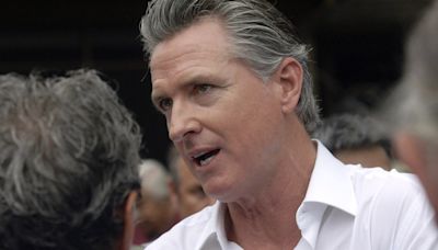 California's Gavin Newsom touts his support for President Joe Biden and sidesteps replacement talk