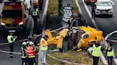 Helicopter crashes into car on busy Madrid ring road