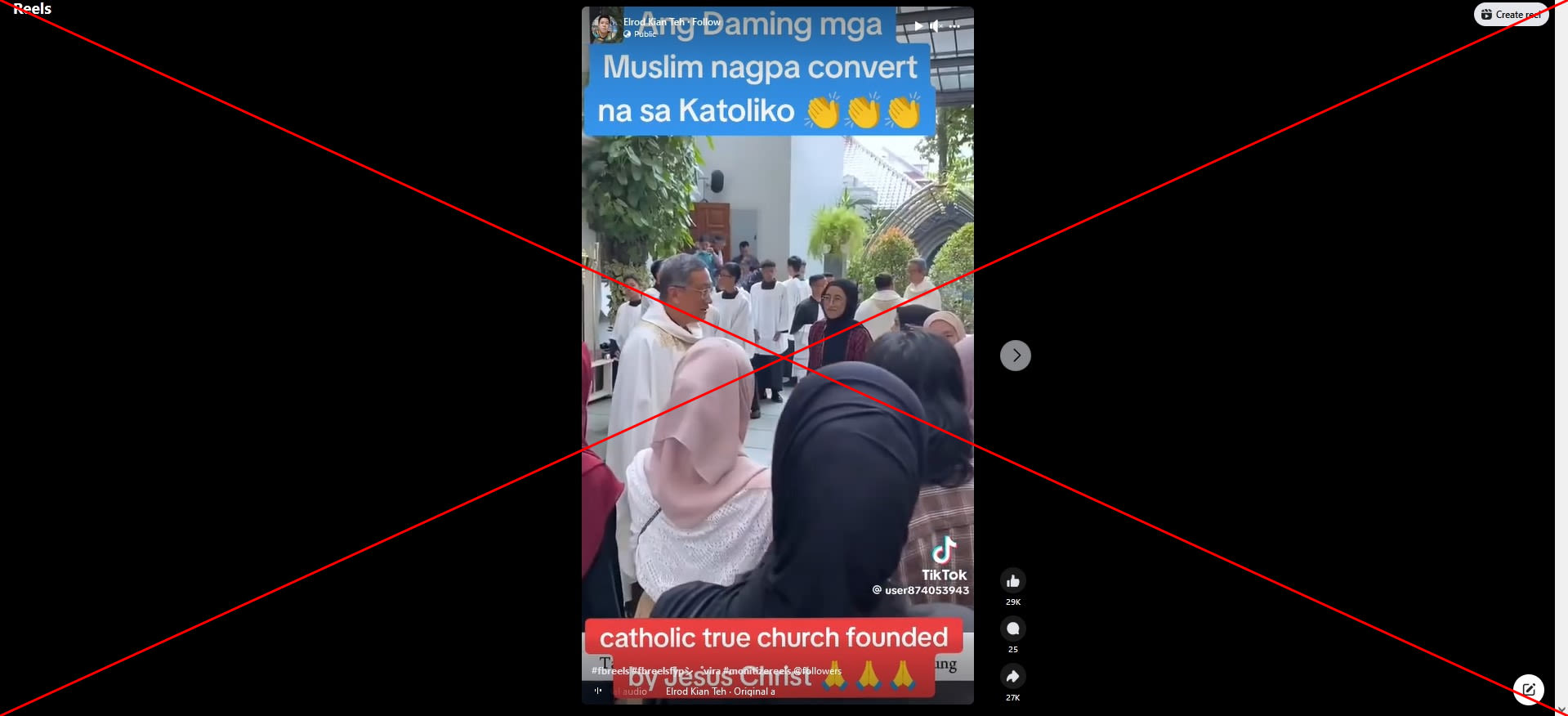 Video of Muslims visiting Indonesia church misrepresented as 'religious conversion'