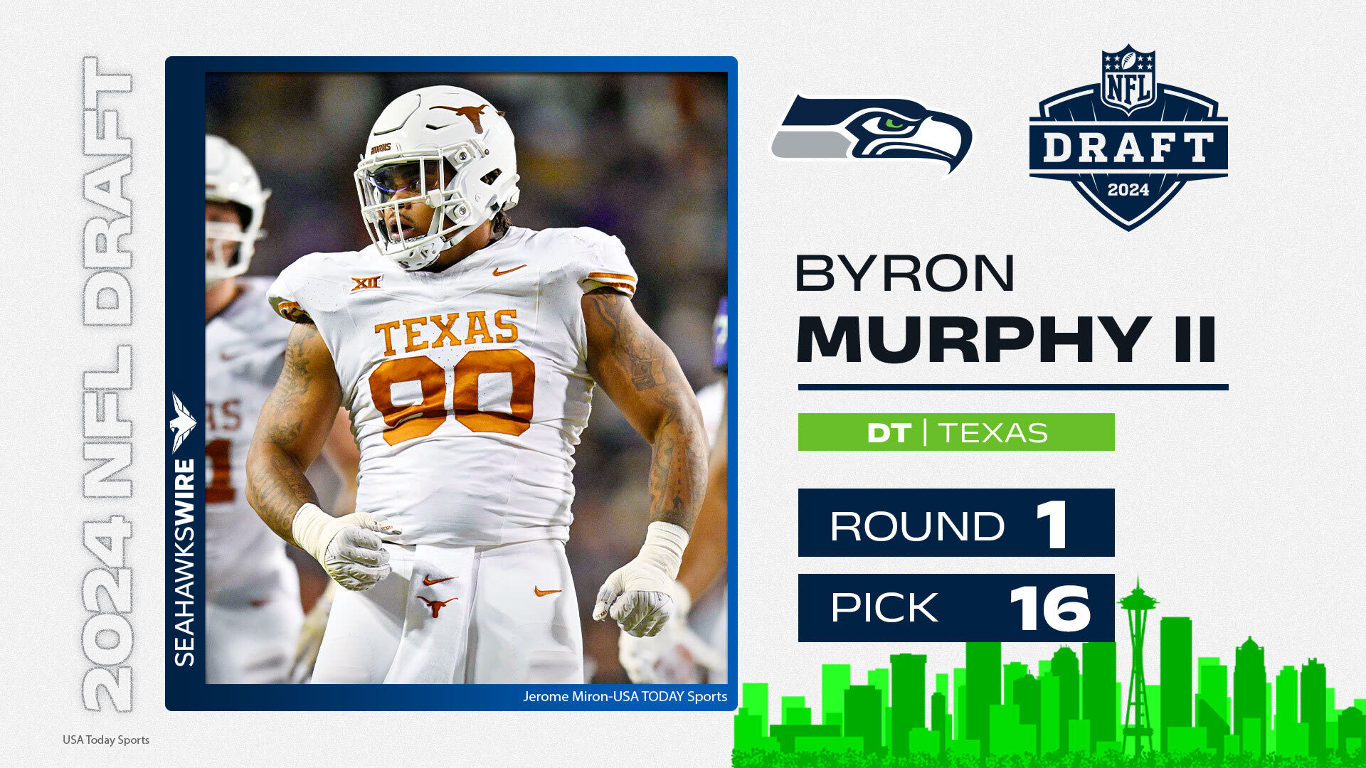 Seahawks pick Texas DT Byron Murphy II at No. 16 overall