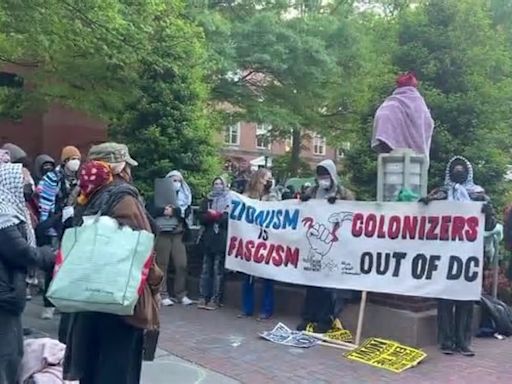 George Washington University demonstrations continue into Friday morning