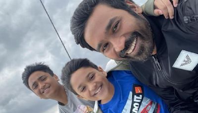 VIDEO: Dhanush pays visit to Annamalaiyar Temple after Raayan release; offers prayers with his sons