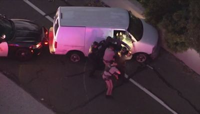 Suspect arrested after hours-long standoff, shutting down L.A. Freeways