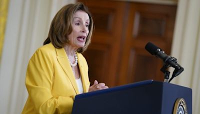 Pelosi address disrupted by pro-Palestinian protestors at Oxford Union