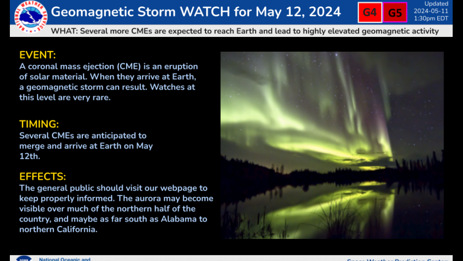 Aurora borealis possible again this weekend