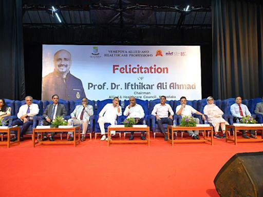Mangaluru: Felicitation ceremony held to honor Prof Dr Ifthikar Ali Ahmad at Yenepoya