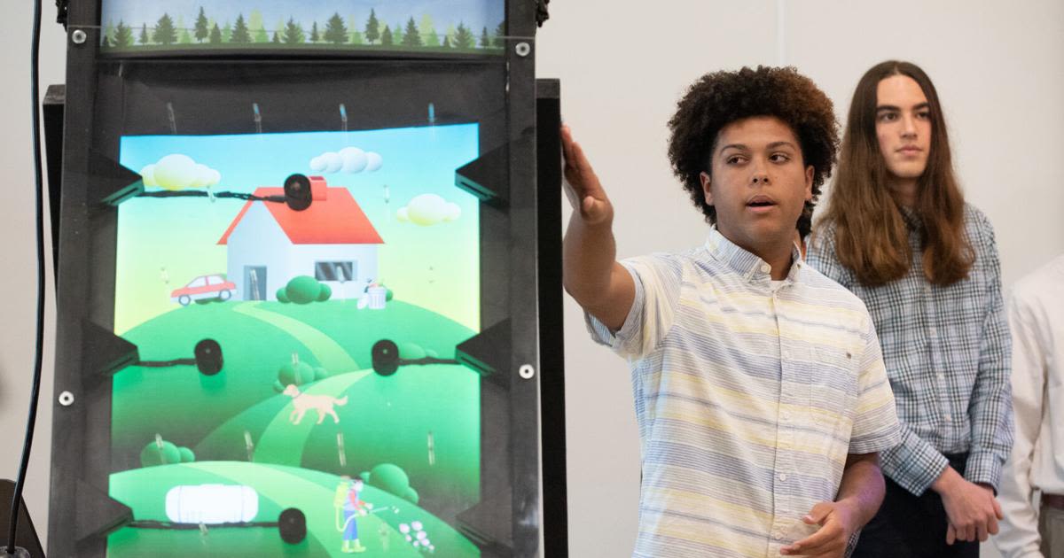 New Tech Academy students develop educational Plinko game for conservation district