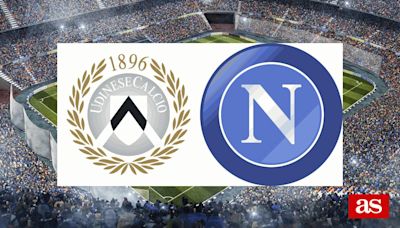 Udinese vs Nápoles: estadísticas previas y datos en directo | Serie A 2023/2024