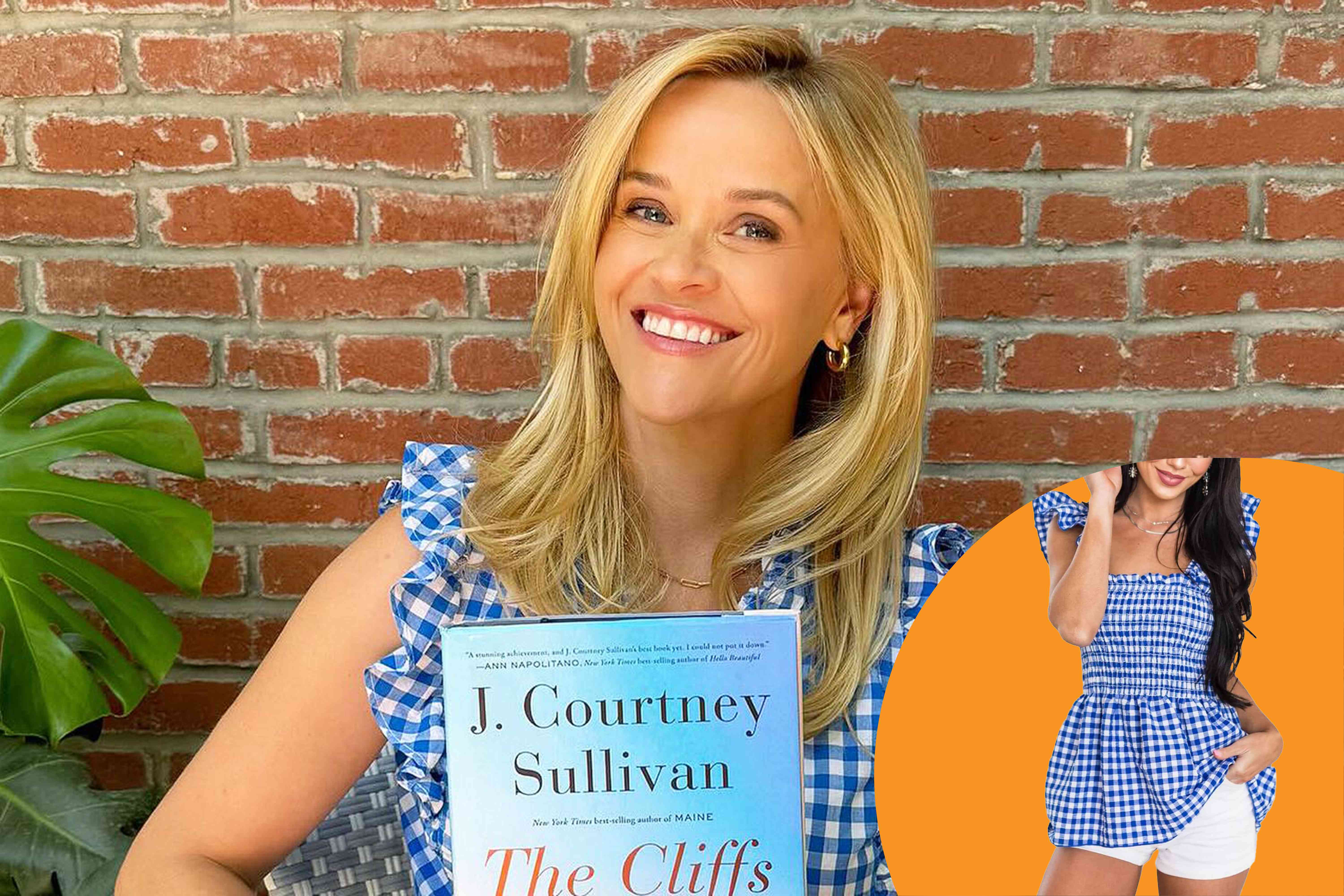 Reese Witherspoon's Summer-Friendly Gingham Blouse Looks Like This $22 Top at Amazon