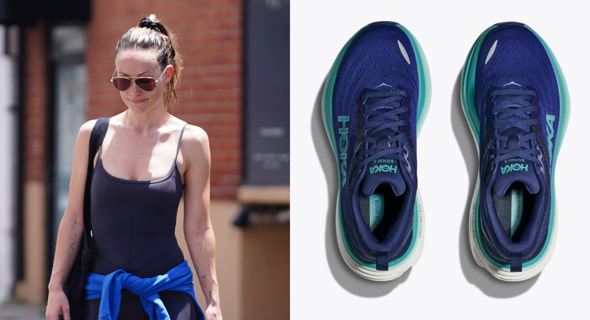 Olivia Wilde Elevates Her Workout in Hoka Bondi 8 Sneakers in Los Angeles