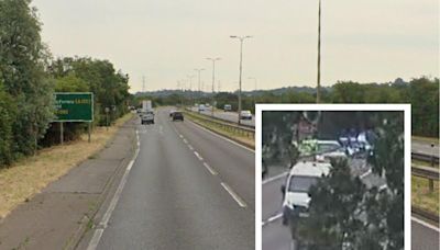 'Severe' delays as part of A127 closed in south Essex after 'crash'