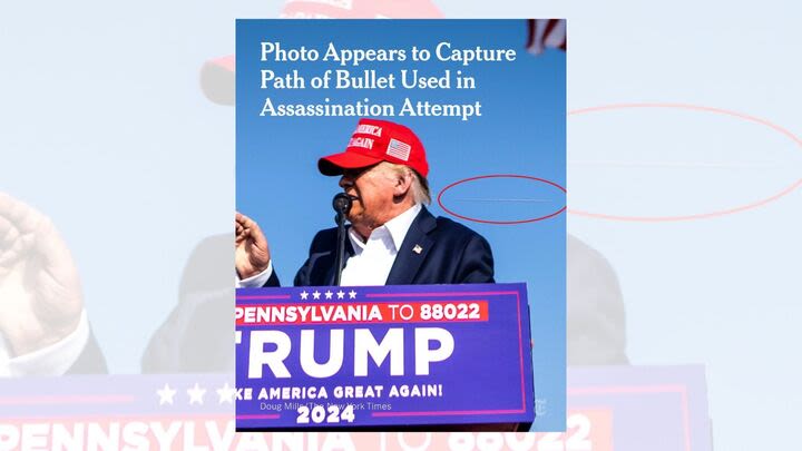 Fact Check: Yes, This Photo Shows Bullet Flying Past Trump