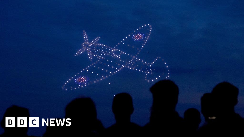 Watch: Paratroopers and drone show mark D-Day 80th anniversary