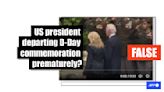 Posts falsely claim Biden left D-Day event early, ignored veterans