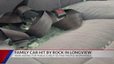 ‘Like a gunshot’: Longview mother seeks help after rock thrown at car window