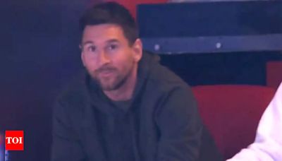 Watch: Lionel Messi spotted attending NBA's Miami Heat vs Boston Celtics game with ex-Barcelona buddies - Times of India