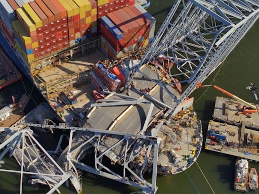 Baltimore bridge collapse: Salvage teams prepare to remove section of bridge from atop Dali