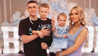 Man City star Phil Foden and partner Becca celebrate sweet baby news with Stockport County party