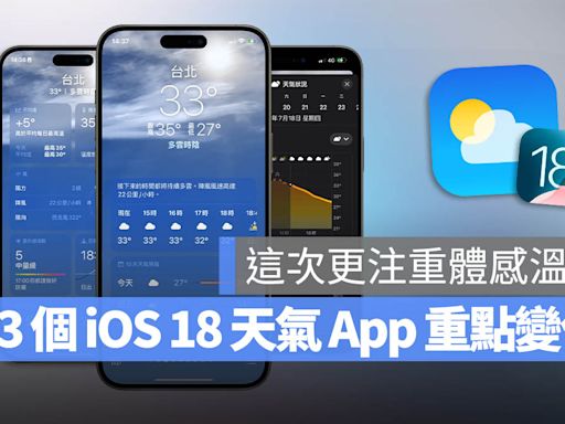 iOS 18 天氣 App 全新 3 大便利功能，教你如何運用