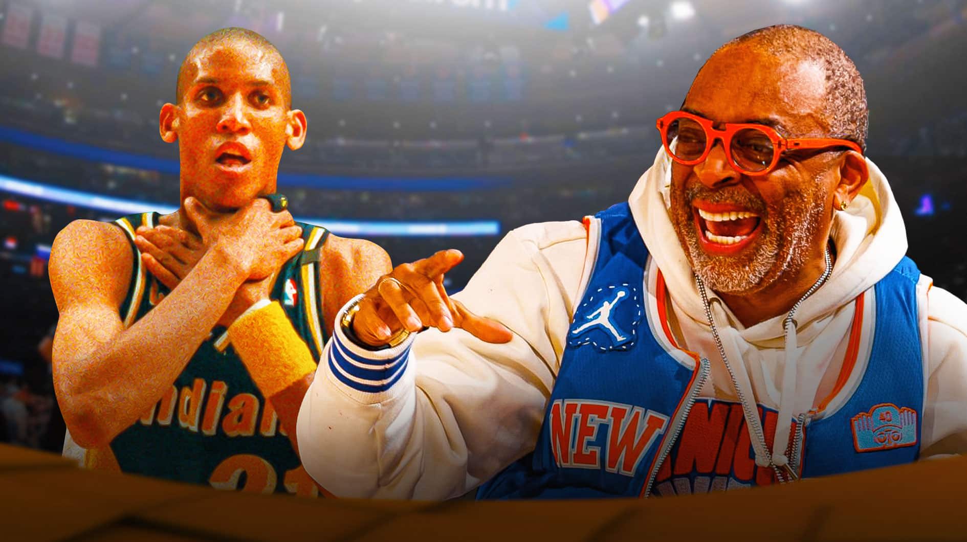 Spike Lee shows up with hilarious surprise for Reggie Miller ahead of Knicks' Game 2 vs Pacers
