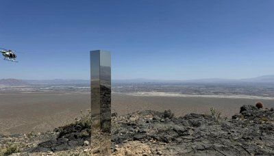 Watch: Authorities remove mysterious monolith north of Las Vegas