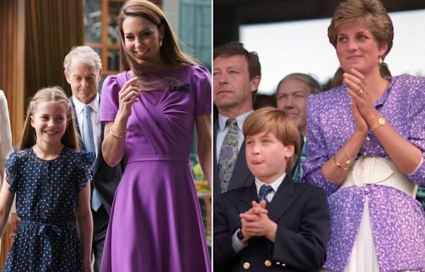 Royal Then and Now! Kate Middleton and Princess Charlotte Match Princess Diana's Mom Moment with Prince William