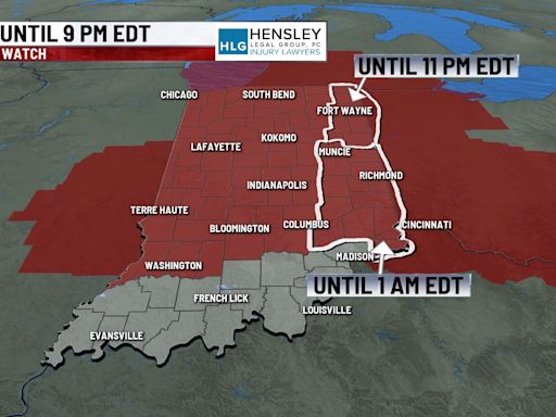 3 tornado watches in Indiana; check active storm warnings