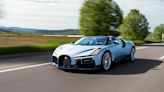 The Bugatti Mistral's road-testing phase includes a top-speed run