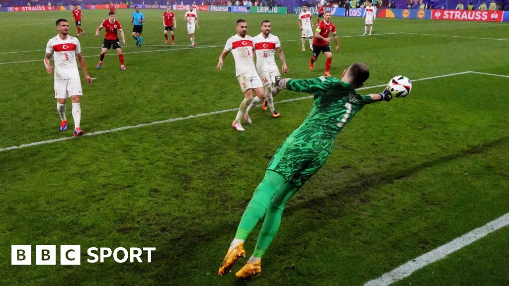 Euro 2024: Mert Gunok compared with Gordon Banks after 'unbelievable' save sends Turkey into quarter-finals