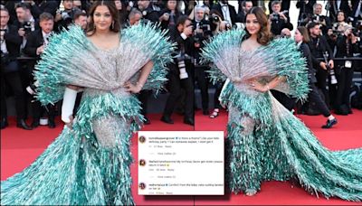 'Is there a theme or kid's birthday party?': Aishwarya Rai Bachchan's double-shaded gown in green and silver on day 2 at Cannes disappoints fans