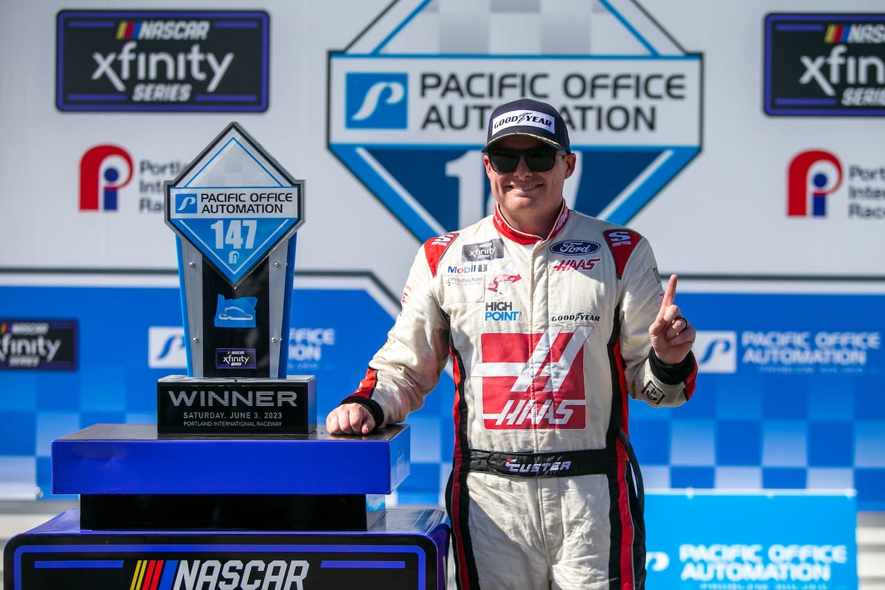 Cole Custer wins Xfinity race at Pocono in farewell season for Stewart-Haas Racing