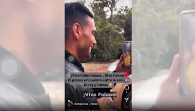 Falcao y el gesto con Alexy, la mujer que le compuso canción