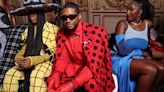 Lady Bug Chic? Usher Wore a Red-Hot Polka Dot Ensemble at Marni’s Paris Fashion Week Show