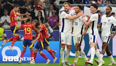 Euro 2024 final: England v Spain in numbers