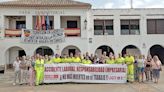 Los sindicatos se concentran en Torrejón de la Calzada por la reciente muerte de un trabajador en la A-42