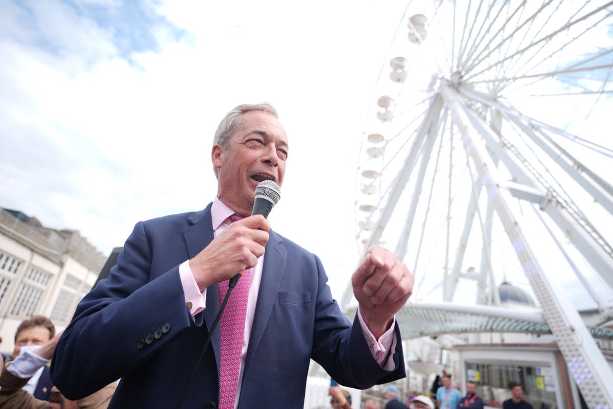 Nigel Farage live: Protestors and supporters clash in Clacton as Reform leader pledges to be ‘bloody nuisance’