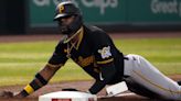 Pirates’ Rodolfo Castro has phone fly from back pocket during slide