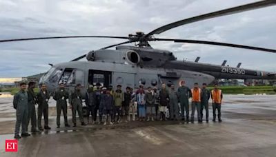 IAF rescues 13 fishermen stranded on Brahmaputra island in Assam, 3 dead in Mizoram landslides