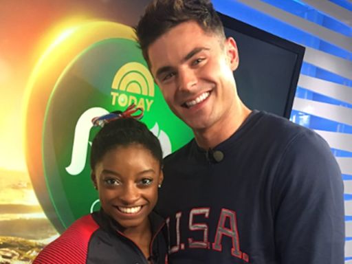 Zac Efron y Simone Biles, unidos desde 2016: cómo empezó su amistad