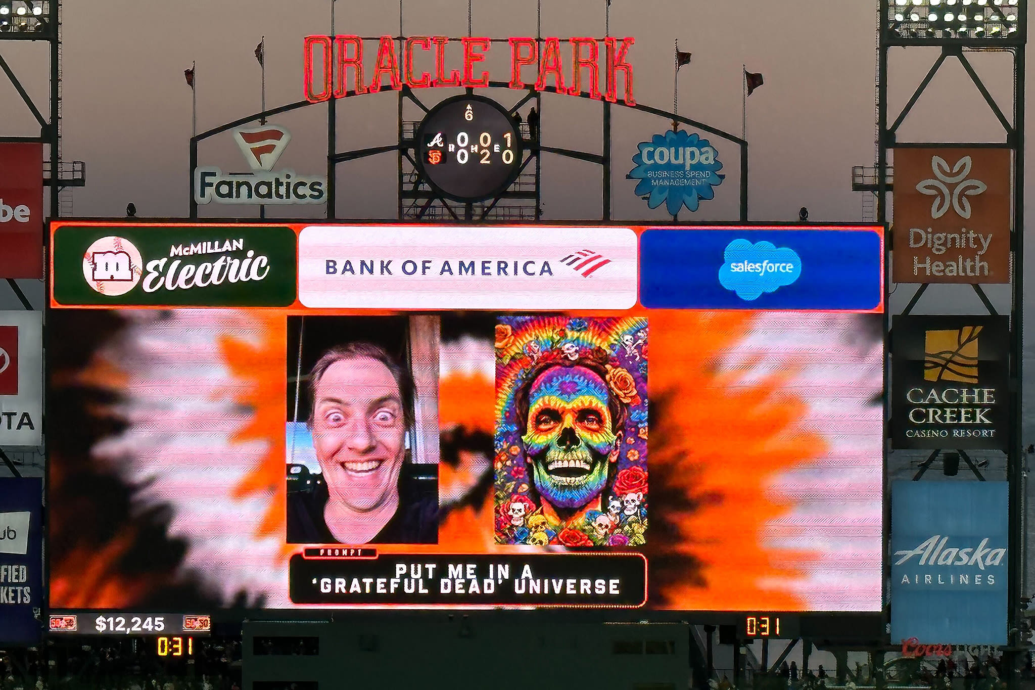 SF Giants found the most SF way possible to celebrate Grateful Dead night