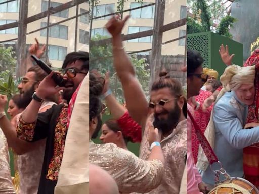 Ranveer Singh, Arjun Kapoor, Ananya Panday, John Cena and others dance on Hardy Sandhu's song Bijli Bijli at Anant Ambani's Baarat